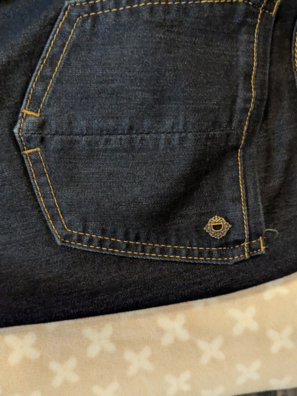 Democracy Women’s Boot Cut Jeans - Dark Wash Blue - Picture 5 of 6